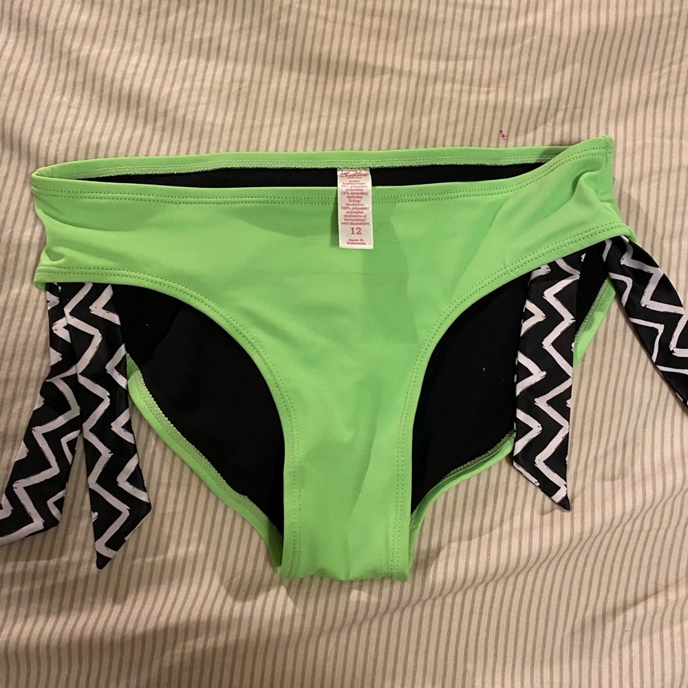Justice bathing suit bottoms green
